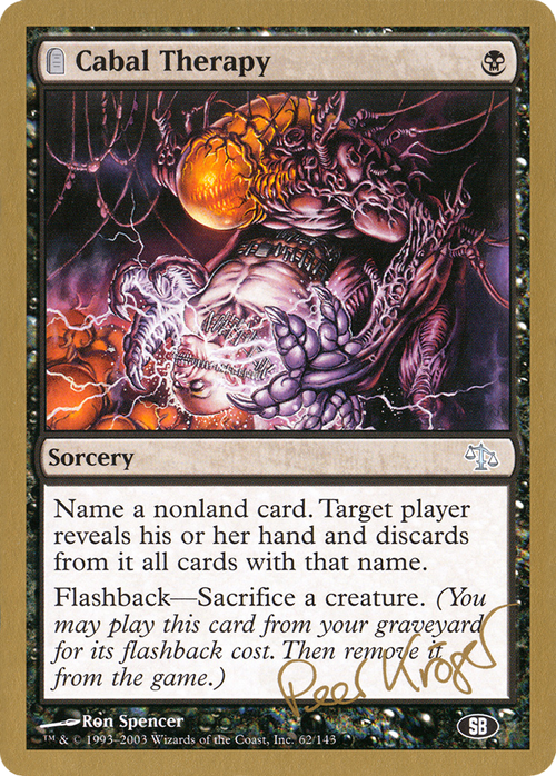 Cabal Therapy - 2003 Peer Kroger (JUD) (SB) (WCD-PK62SB) - World Championship Decks 2003: (tombstone)