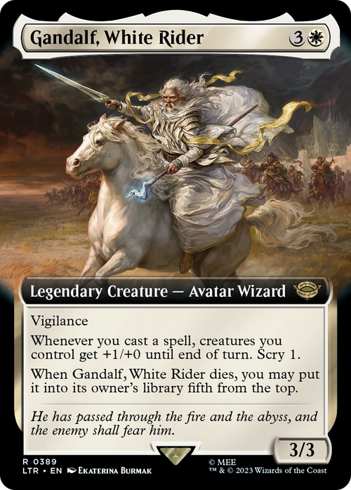 Gandalf, White Rider (Extended Art) (LTR-389) - The Lord of the Rings: Tales of Middle-earth: (Extended Art)