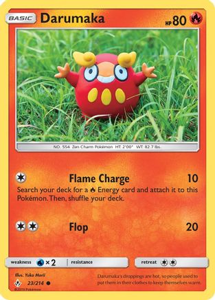 Darumaka 023  - Reverse Holofoil SM  Unbroken Bonds - Common