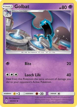 Golbat/214  - Reverse Holofoil SM  Unbroken Bonds - Uncommon