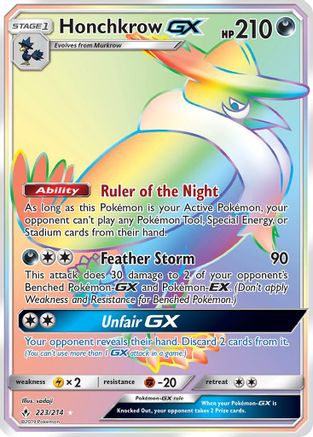 Honchkrow GX (Secret)  - Holofoil SM  Unbroken Bonds - Secret Rare
