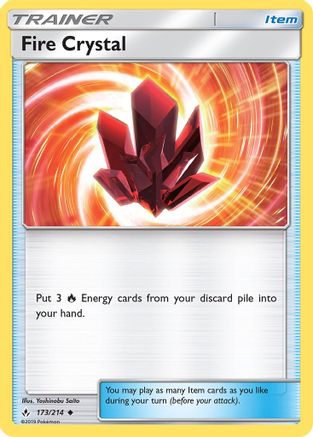 Fire Crystal 173  - Reverse Holofoil SM  Unbroken Bonds - Uncommon