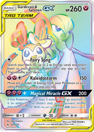 Gardevoir & Sylveon GX (Secret)  - Holofoil SM  Unbroken Bonds - Secret Rare