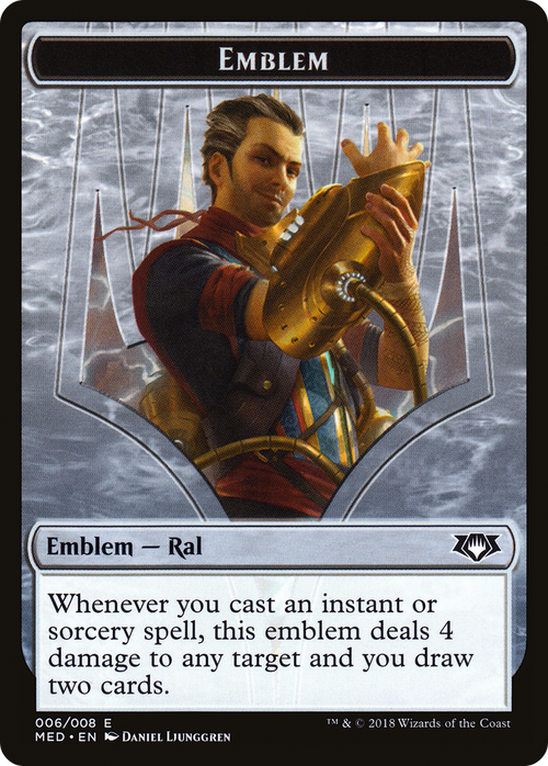 Emblem - Ral, Izzet Viceroy (MED-0G6) - Mythic Edition Tokens