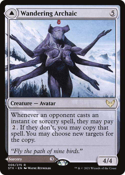 Wandering Archaic (STX-006) - Strixhaven: School of Mages Foil