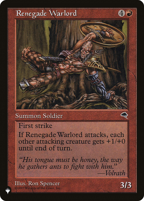 Renegade Warlord (LIST-TMP-197) - The List