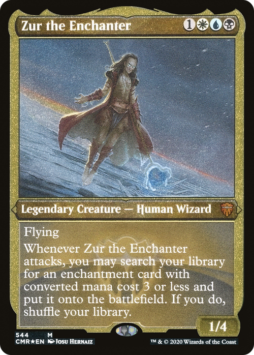 Zur the Enchanter (Foil Etched) (CMR-544) - Commander Legends Etched Foil