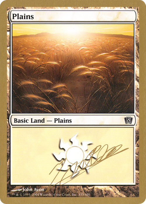 Plains (333) - 2004 Julien Nuijten (8ED) (WCD-JN333) - World Championship Decks 2004
