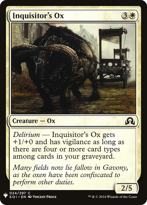 Inquisitor's Ox (LIST-SOI-24) - The List