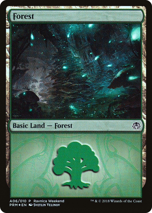 Forest - Golgari (A06) (LARP-A06) - GRN Ravnica Weekend Foil