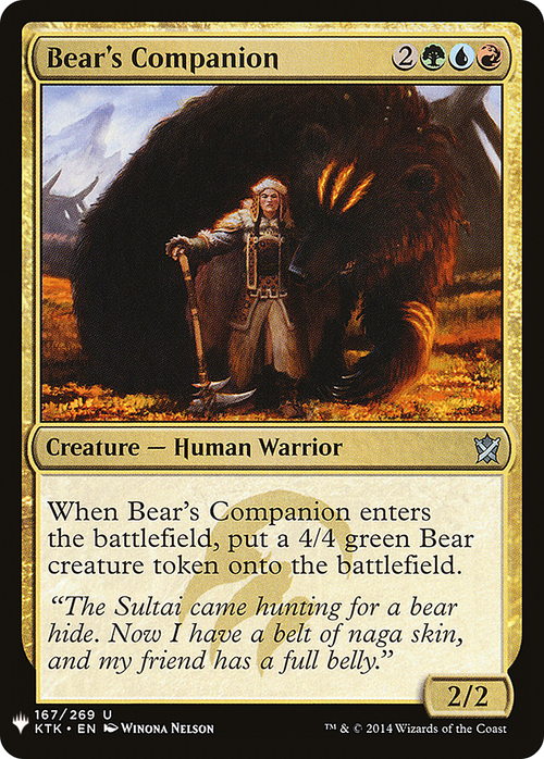 Bear's Companion (LIST-KTK-167) - The List