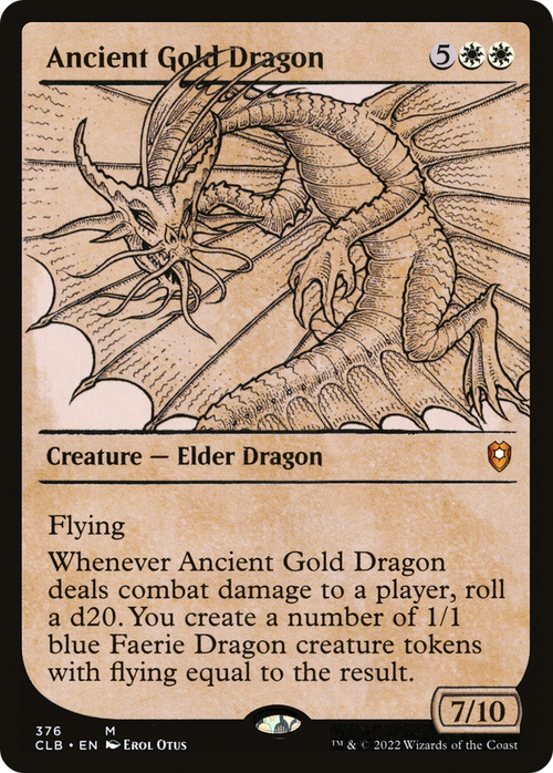 Ancient Gold Dragon (Showcase) (CLB-376) - Commander Legends: Battle for Baldur's Gate: (Showcase)