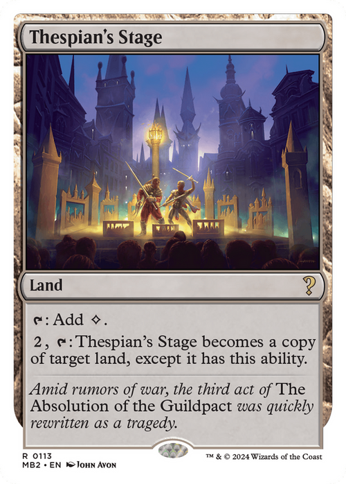 Thespian's Stage (White Border) (MB2-113) - Mystery Booster 2
