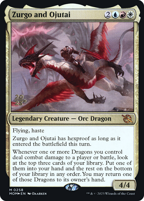 Zurgo and Ojutai (PRE-258) - March of the Machine Promos Foil