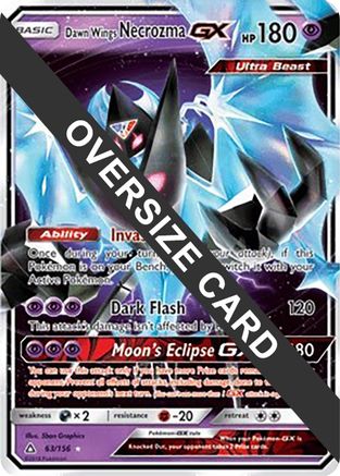 Dawn Wings Necrozma GX - 63/156 (Ultra Prism)/156  - Holofoil Jumbo Cards - Promo