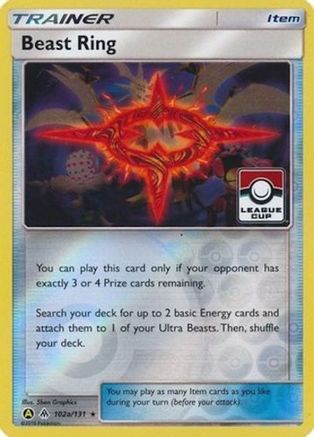 Beast Ring (League Cup) 102a/131  - Reverse Holofoil League & Championship Cards - Promo