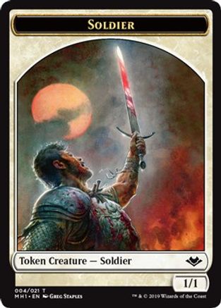 Soldier // Construct Double-Sided Token (MH1-4 // 17) - Modern Horizons