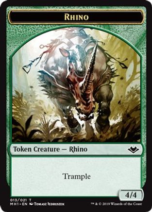 Rhino // Spirit Double-Sided Token (MH1-13 // 15) - Modern Horizons