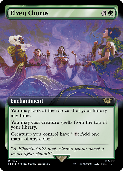 Elven Chorus (Extended Art) (Surge Foil) (LTR-775) - The Lord of the Rings: Tales of Middle-earth: (Extended Art) Foil