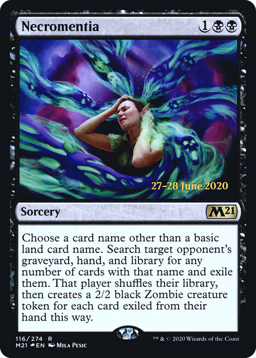 Necromentia (PRE-116S) - Core Set 2021 Promos Foil
