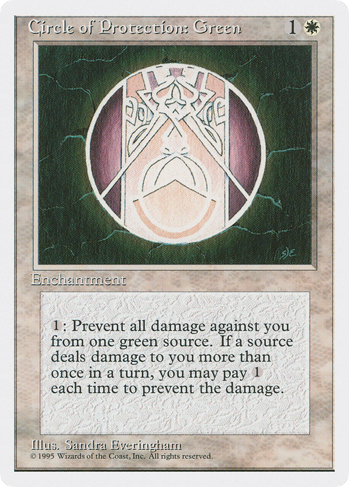 Circle of Protection: Green (4ED-) - Fourth Edition
