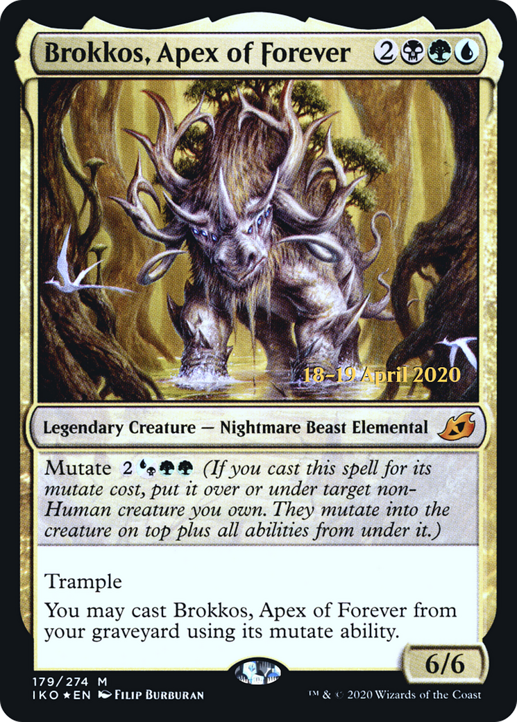 Brokkos, Apex of Forever (PRE-179S) - Ikoria: Lair of Behemoths Promos Foil