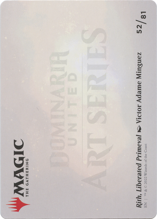Rith, Liberated Primeval // Rith, Liberated Primeval (ADMU-052) - Dominaria United Art Series (Borderless) Foil