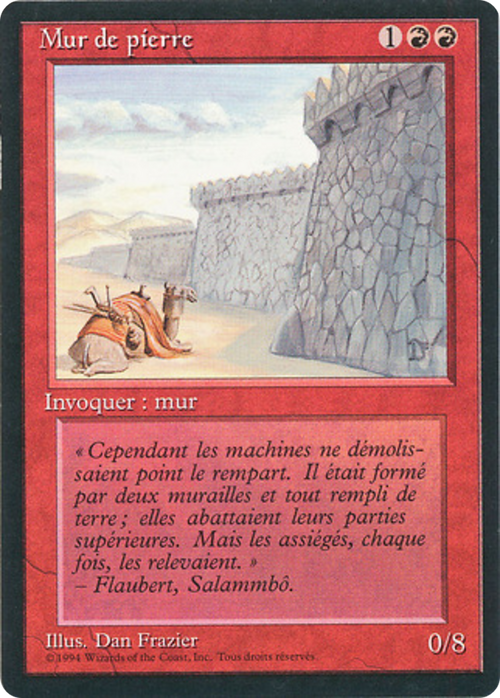 Wall of Stone (FBB-) - Foreign Black Border