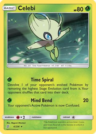 Celebi 004  - Reverse Holofoil SM  Unified Minds - Holo Rare