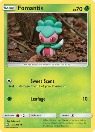 Fomantis 015  - Reverse Holofoil SM  Unified Minds - Common