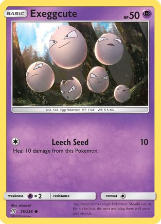 Exeggcute 073  - Reverse Holofoil SM  Unified Minds - Common