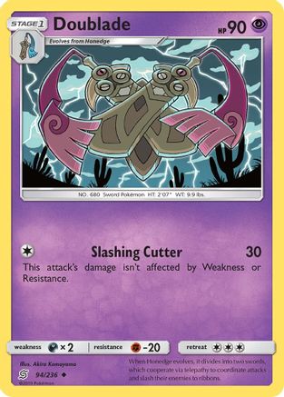 Doublade  - Reverse Holofoil SM  Unified Minds - Uncommon