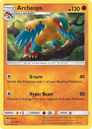 Archeops/236  - Reverse Holofoil SM  Unified Minds - Rare
