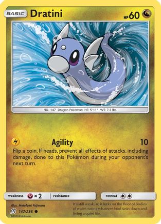 Dratini (147) (147) 147  - Reverse Holofoil SM  Unified Minds - Common