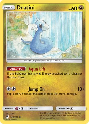 Dratini (148) (148) 148  - Reverse Holofoil SM  Unified Minds - Common