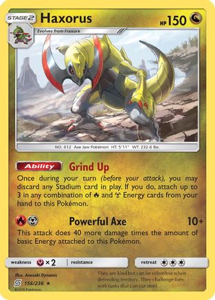 Haxorus  - Reverse Holofoil SM  Unified Minds - Holo Rare