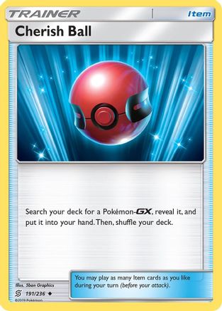 Cherish Ball 191  - Reverse Holofoil SM  Unified Minds - Uncommon