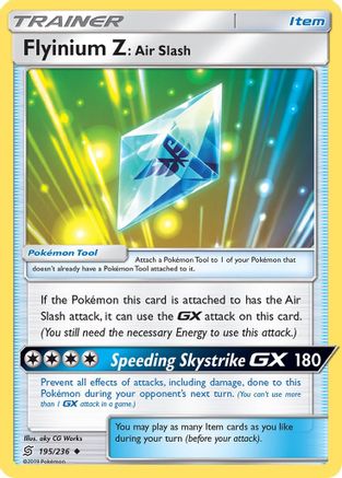 Flyinium Z: Air Slash  - Reverse Holofoil SM  Unified Minds - Uncommon