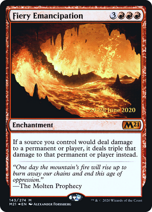 Fiery Emancipation (PRE-143S) - Core Set 2021 Promos Foil