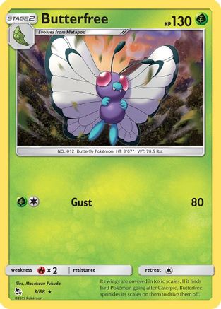Butterfree 003  - Reverse Holofoil Hidden Fates - Rare