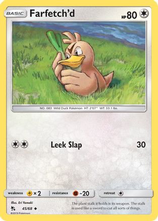 Farfetch'd 045  Hidden Fates - Uncommon