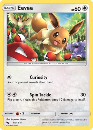 Eevee (48) (48) 048  - Holofoil Hidden Fates - Holo Rare