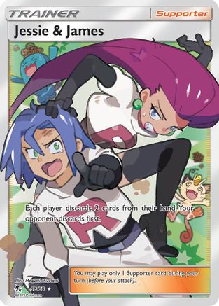 Jessie & James (Full Art) 068  - Holofoil Hidden Fates - Ultra Rare