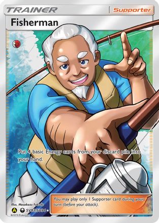 Fisherman SV83  - Holofoil Hidden Fates Shiny Vault - Shiny Holo Rare