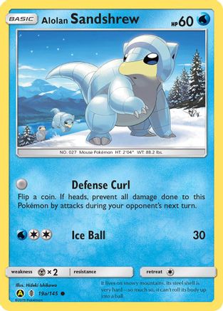 Alolan Sandshrew - 19a/145/145  - Holofoil Alternate Art Promos - Promo