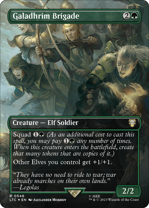 Galadhrim Brigade (Borderless) (Surge Foil) (LTC-546) - Tales of Middle-earth Commander Foil
