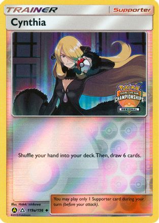 Cynthia - 119a/156 (Regional Championships)/156  - Reverse Holofoil League & Championship Cards - Promo