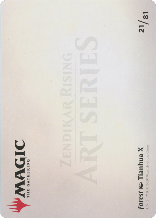 Forest // Forest (AZNR-021) - Zendikar Rising Art Series (Borderless) Foil