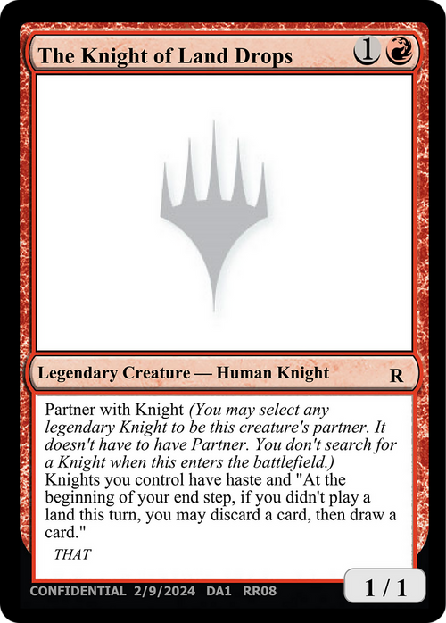 The Knight of Land Drops (UNK-RR08B) - Unknown Event