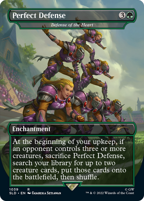 Perfect Defense - Defense of the Heart (Borderless) (SLD-1039) - Secret Lair Drop / Perfect Defense